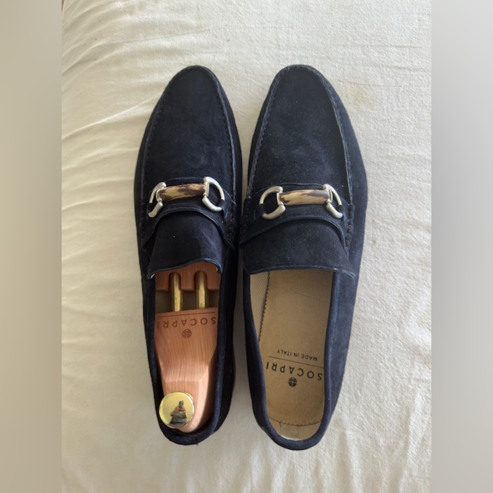 Midnight blue loafers NEVER WORN